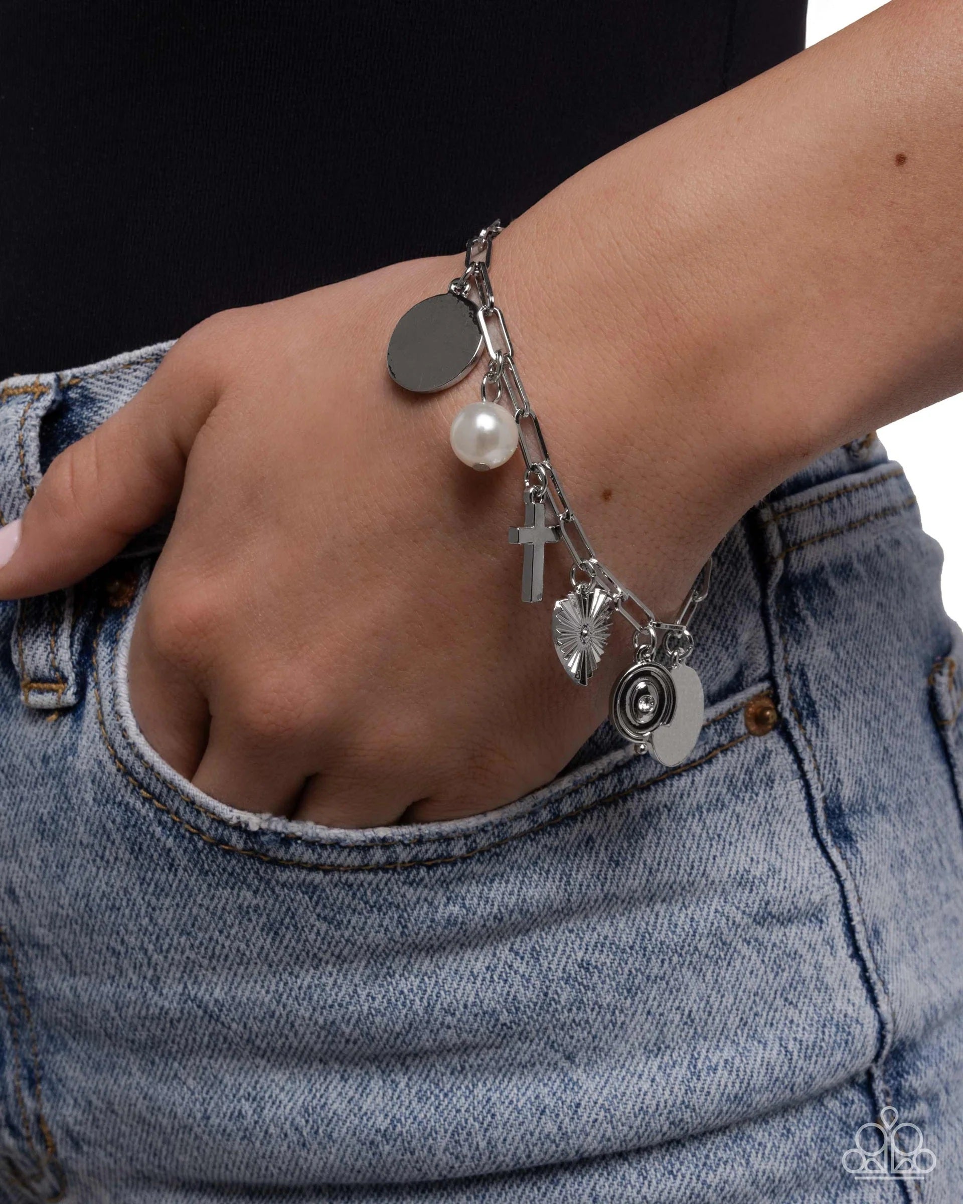 Paparazzi Charm Commitment-White