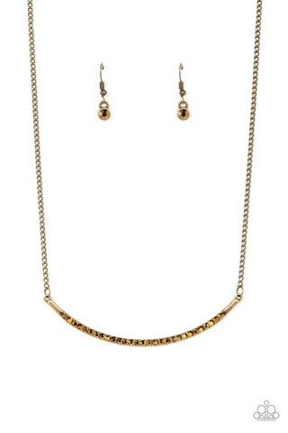 Paparazzi Collar Poppin Sparkle Brass