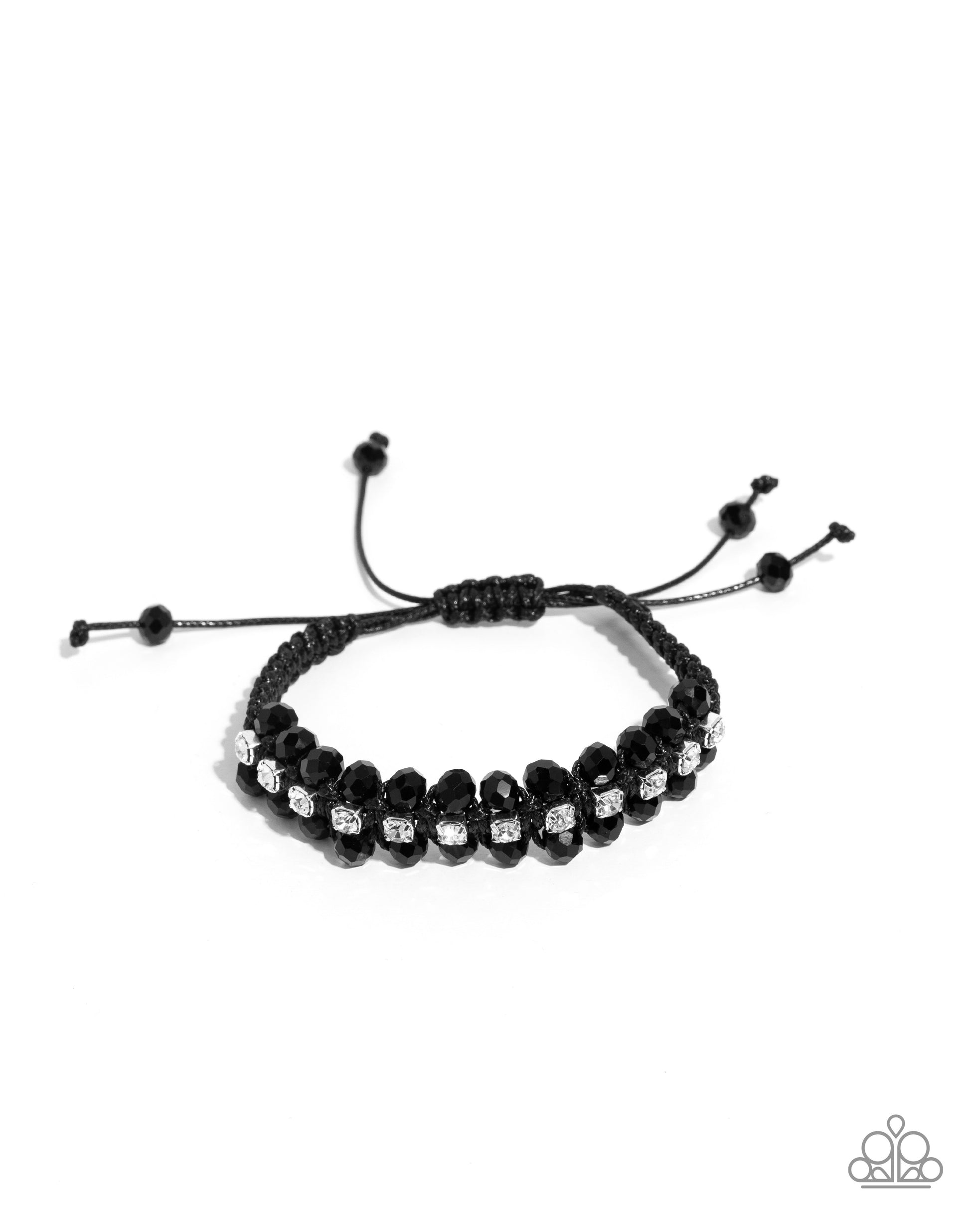 Paparazzi Embedded Effervescence-Black Urban Bracelet