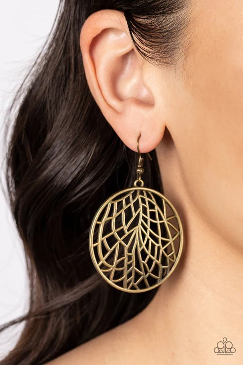 Paparazzi Fractured Foliage Brass