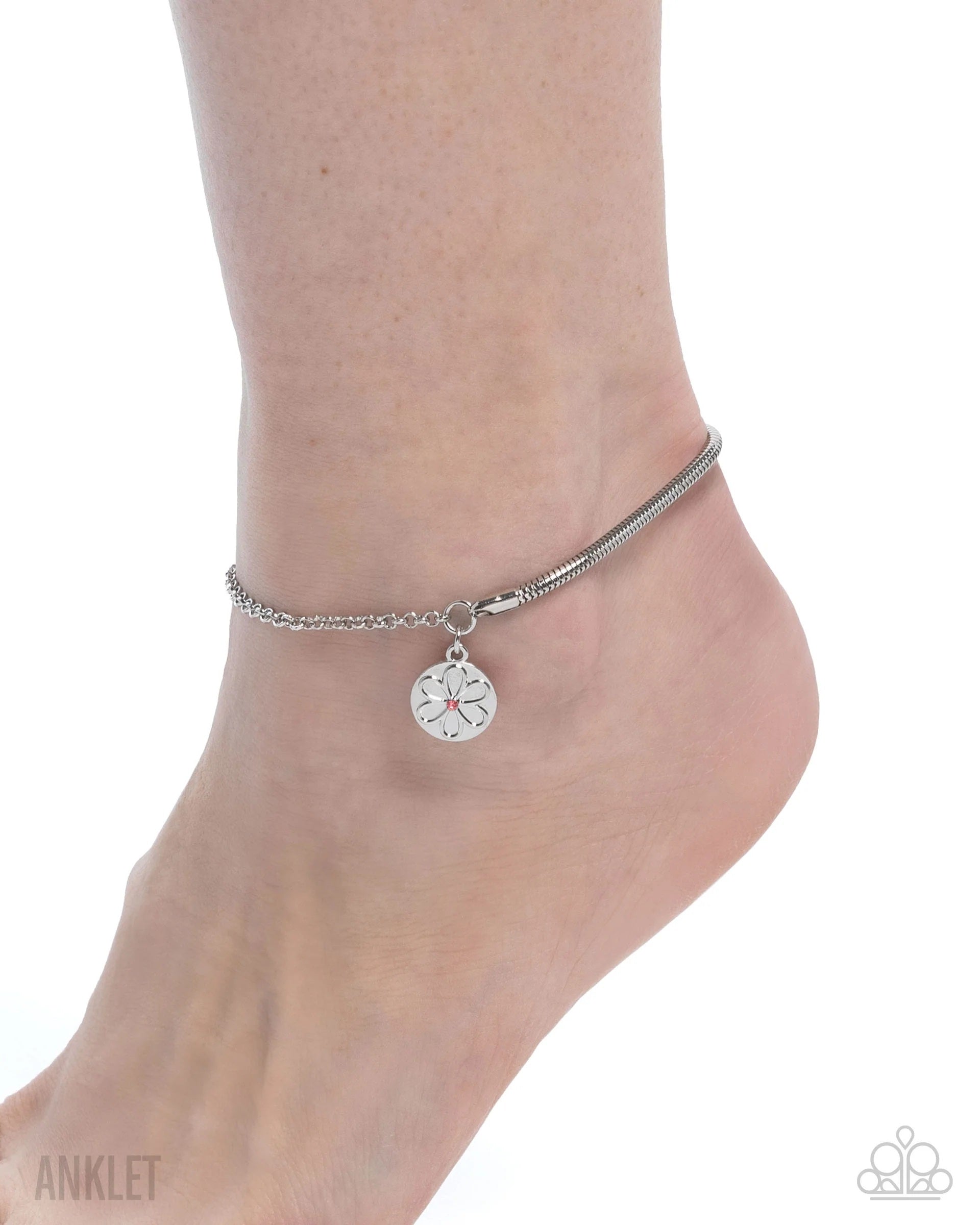 Paparazzi Glistening Growth-Pink-Anklet