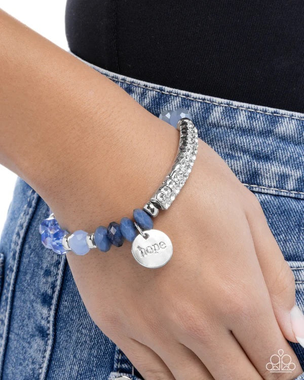 Paparazzi Handcrafted Hope-Blue