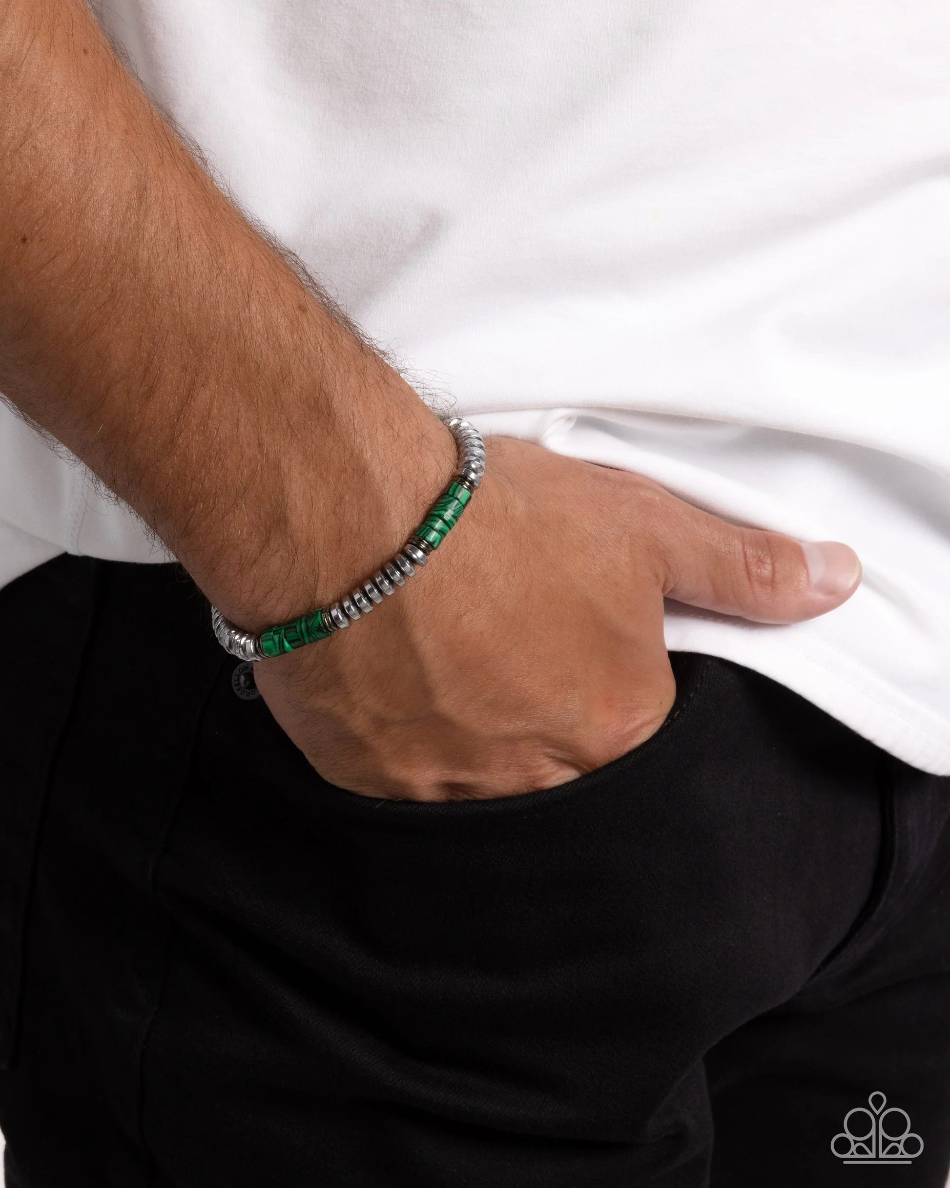 Paparazzi Marbled Mecca Green