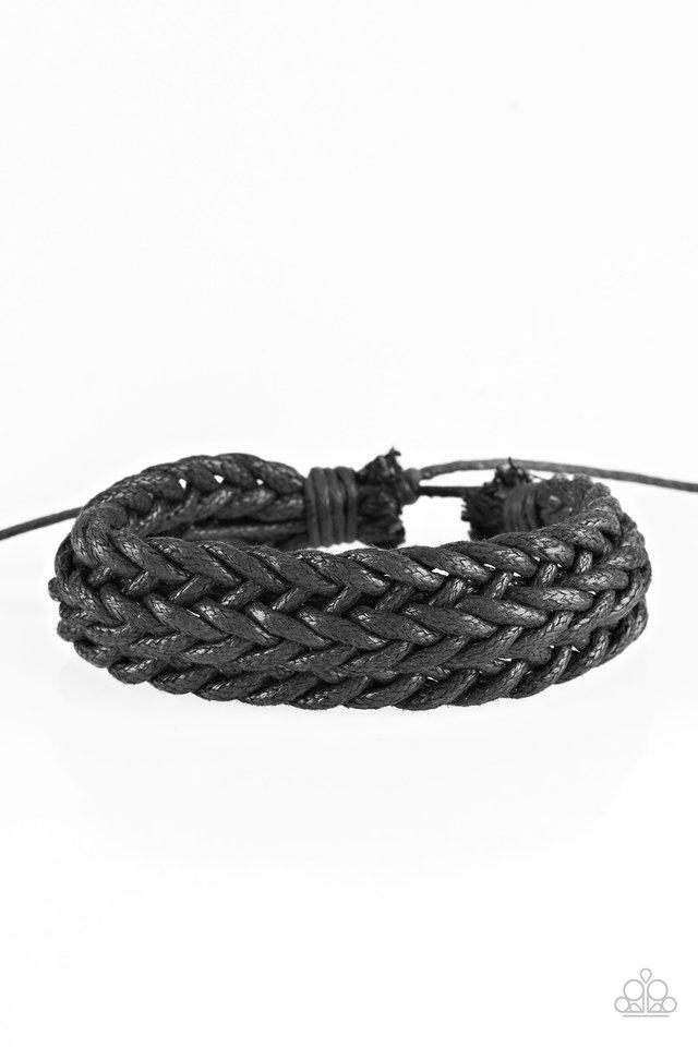 Paparazzi Knot the End of the World-Black Urban Bracelet