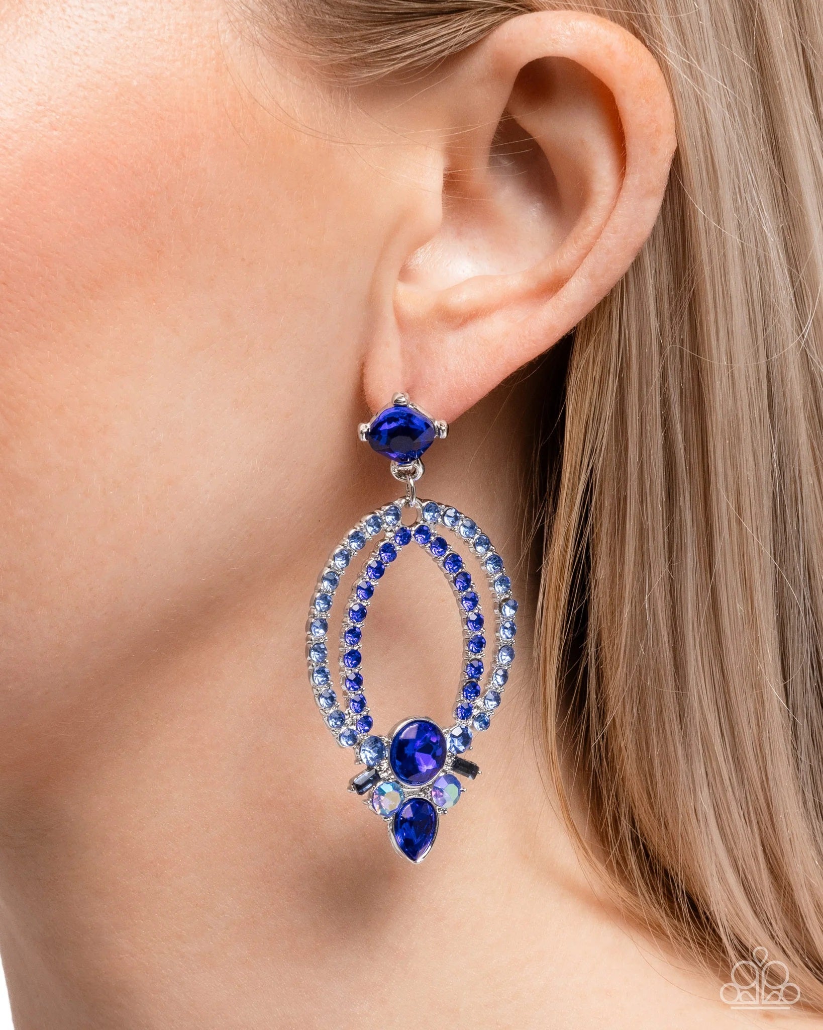 Paparazzi Karma Knockout-Blue Post Earring